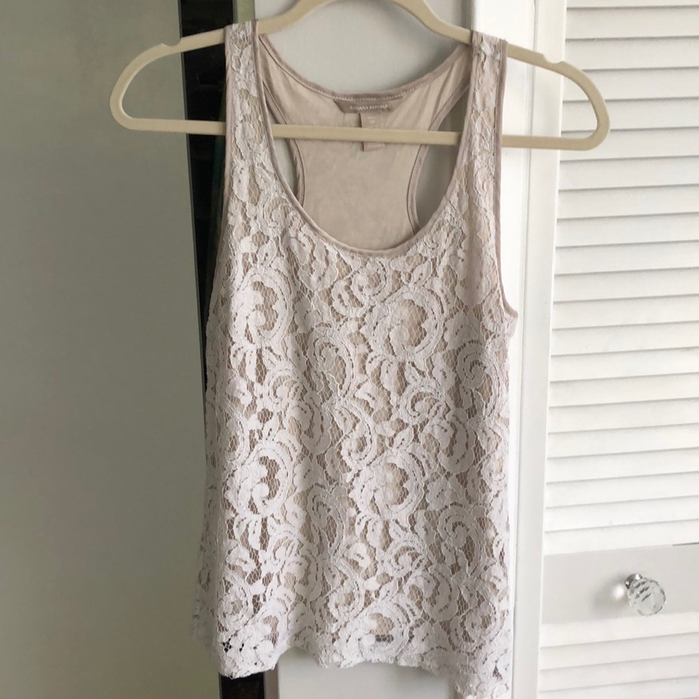 Banana Republic lace top 2P